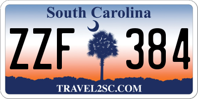 SC license plate ZZF384