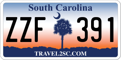 SC license plate ZZF391