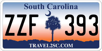 SC license plate ZZF393