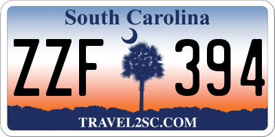 SC license plate ZZF394