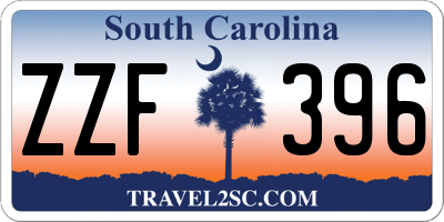 SC license plate ZZF396