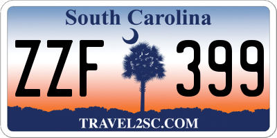 SC license plate ZZF399