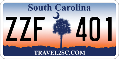 SC license plate ZZF401