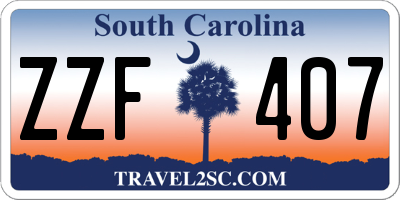 SC license plate ZZF407