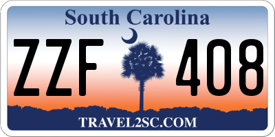 SC license plate ZZF408