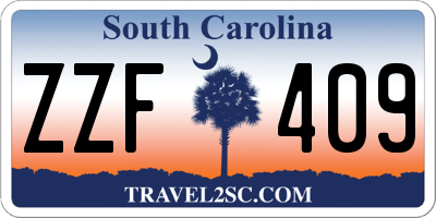 SC license plate ZZF409