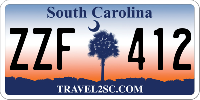 SC license plate ZZF412