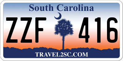 SC license plate ZZF416