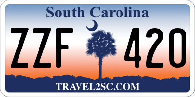 SC license plate ZZF420