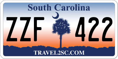 SC license plate ZZF422