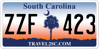 SC license plate ZZF423