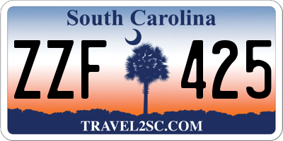 SC license plate ZZF425