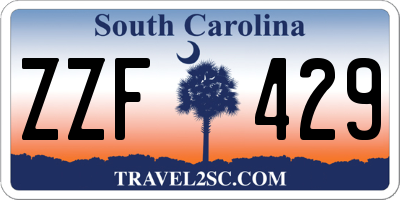 SC license plate ZZF429