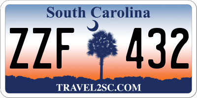 SC license plate ZZF432