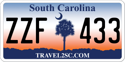 SC license plate ZZF433