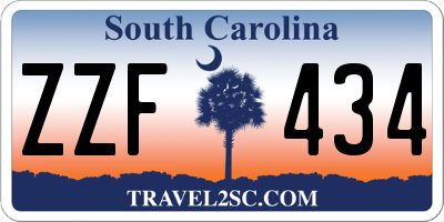 SC license plate ZZF434