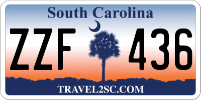 SC license plate ZZF436