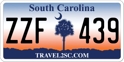 SC license plate ZZF439