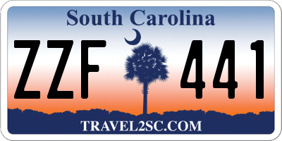 SC license plate ZZF441