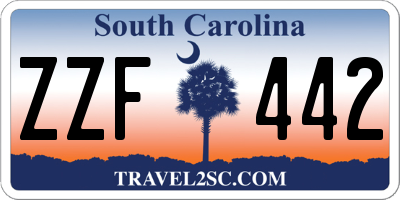 SC license plate ZZF442