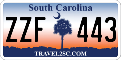 SC license plate ZZF443