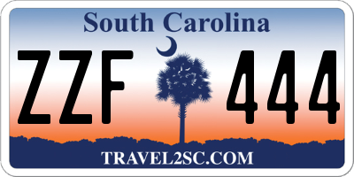 SC license plate ZZF444
