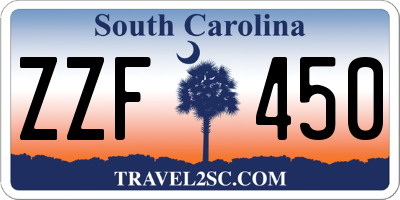 SC license plate ZZF450