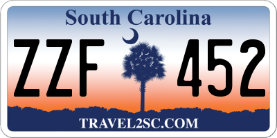 SC license plate ZZF452