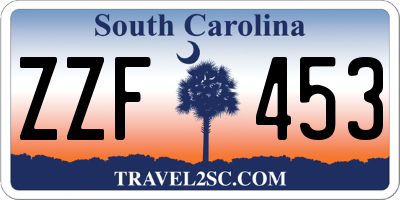 SC license plate ZZF453