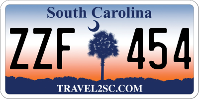 SC license plate ZZF454