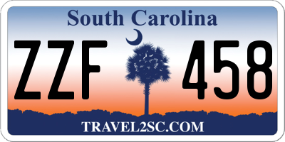 SC license plate ZZF458