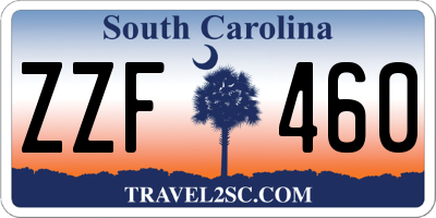 SC license plate ZZF460