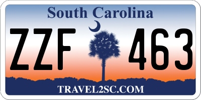 SC license plate ZZF463