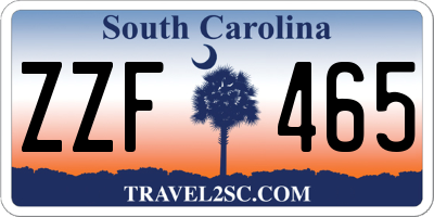 SC license plate ZZF465