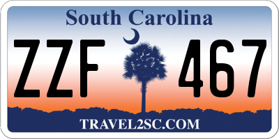 SC license plate ZZF467