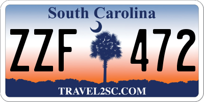 SC license plate ZZF472