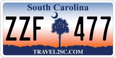 SC license plate ZZF477