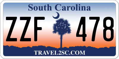 SC license plate ZZF478