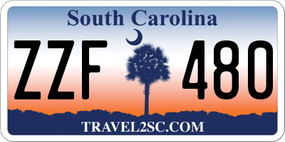 SC license plate ZZF480