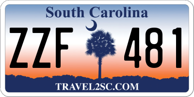 SC license plate ZZF481