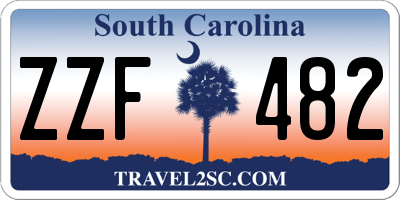 SC license plate ZZF482