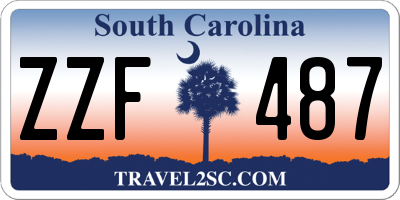 SC license plate ZZF487