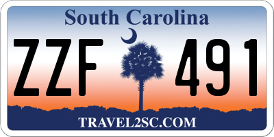 SC license plate ZZF491