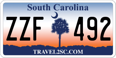 SC license plate ZZF492
