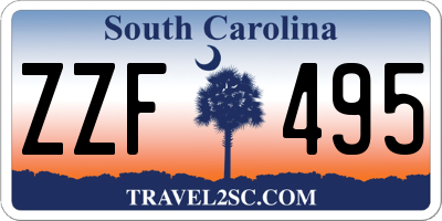 SC license plate ZZF495