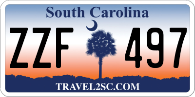 SC license plate ZZF497