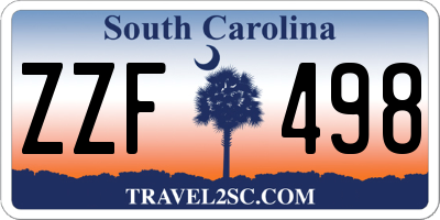 SC license plate ZZF498