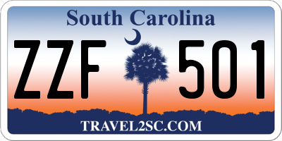 SC license plate ZZF501