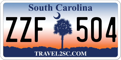 SC license plate ZZF504