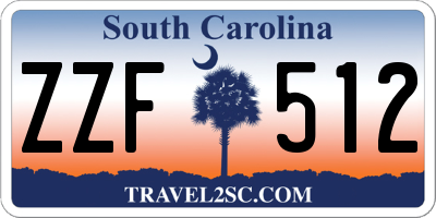 SC license plate ZZF512